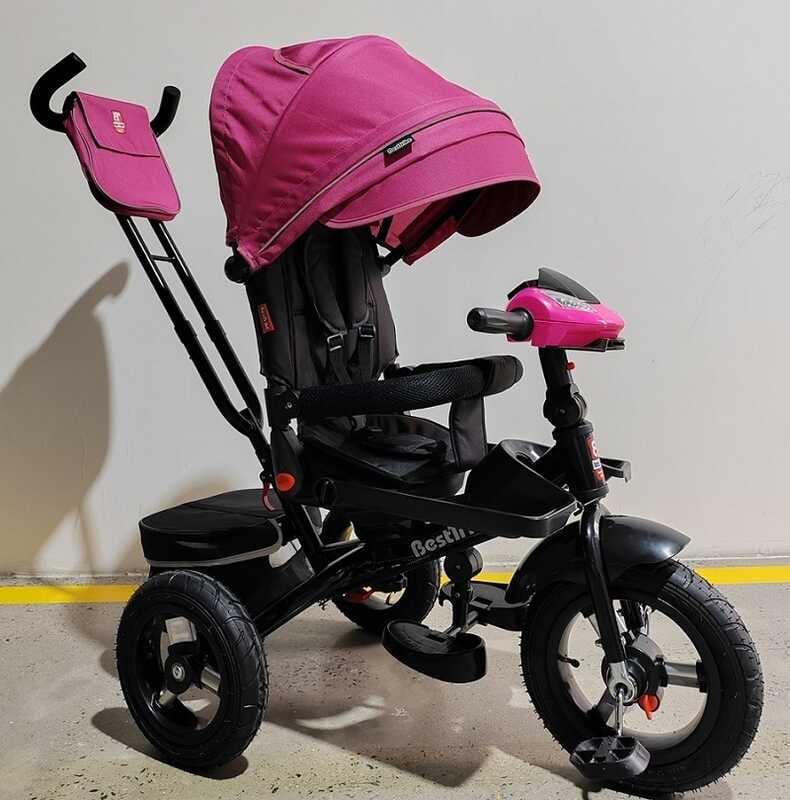 Велосипед 6088 F – 701-16 Best Trike ПОВОРОТНЕ СИДІННЯ, СКЛАДНЕ КЕРМО, ФАРА МУЗИЧНА З USB,Bluetooth НАДУВНІ КОЛЕСА, ПУЛЬТ