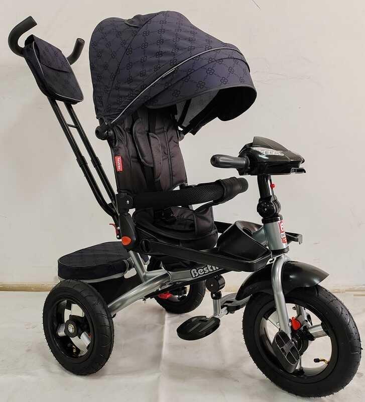 Велосипед 6088 F – 702-15 Best Trike ПОВОРОТНЕ СИДІННЯ, СКЛАДНЕ КЕРМО, ФАРА МУЗИЧНА З USB,Bluetooth НАДУВНІ КОЛЕСА, ПУЛЬТ