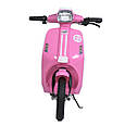 Дитячий швидкісний електромотоцикл Vespa Sport 24V рожевий, фото 3