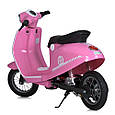 Дитячий швидкісний електромотоцикл Vespa Sport 24V рожевий, фото 6