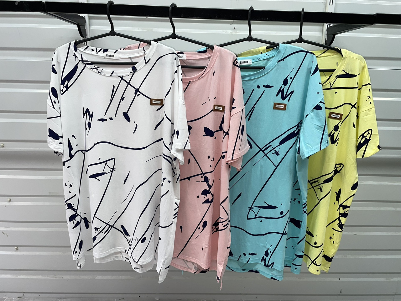 Футболка зі значком Fashion батал (56-58 універсальний) 10 шт. мікс. колір