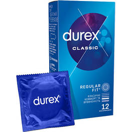 Презервативи Durex Classic латексні з силіконовою змазкою (класичні) 12 шт. (5010232954243) - оригінал