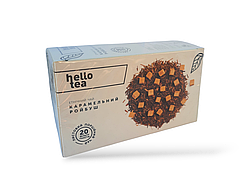 Етнічний чай "Карамельний ройбуш" Hello Tea в пакетиках, листовий, порційний, 20 пак/уп