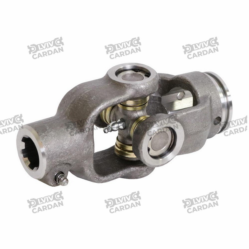 Сільгосп шарнір - хрестовина 35х98, 6 шліців 34.9 мм , труба трикутник 52 мм, 830 Нм