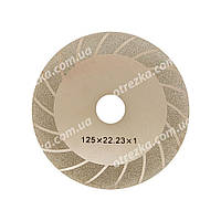 Алмазний диск супертонкий турбо по склу 125x1х22 мм.