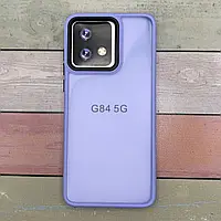 Чохол для Motorola Moto G84 5G фіолетовий, матовий, протиударний, з високим бортиком, Soft Touch