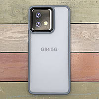 Чохол для Motorola Moto G84 5G протиударний Soft Touch, сірий матовий з високим бортиком