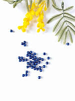 Намистини перлини 6 мм, 10 шт, синій № 40