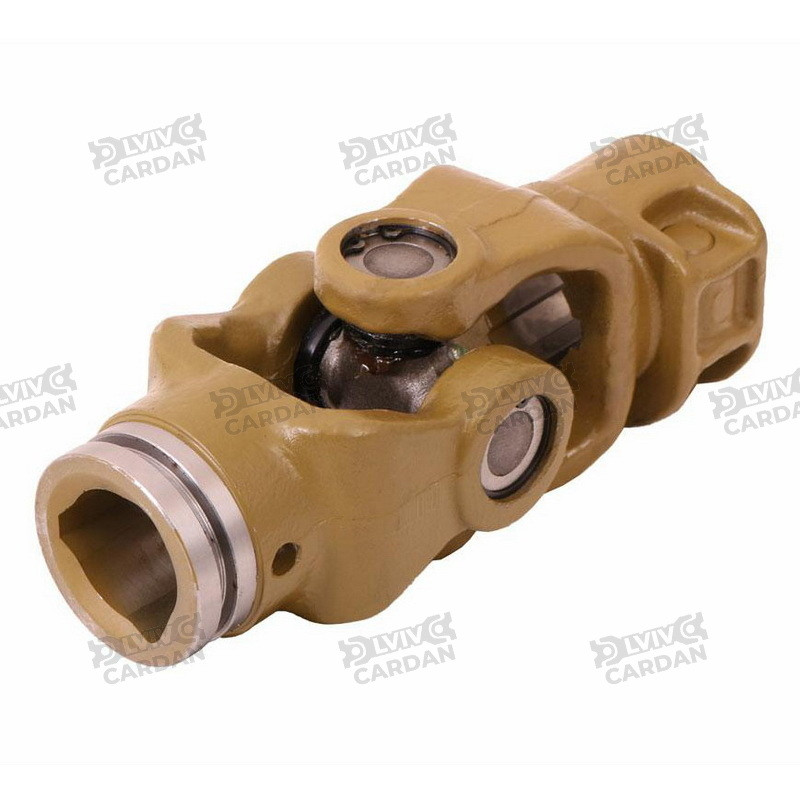 Сільгосп шарнір - хрестовина 27х70, 8 шліців 38 мм, труба трикутник 43.5 мм, 390 Нм