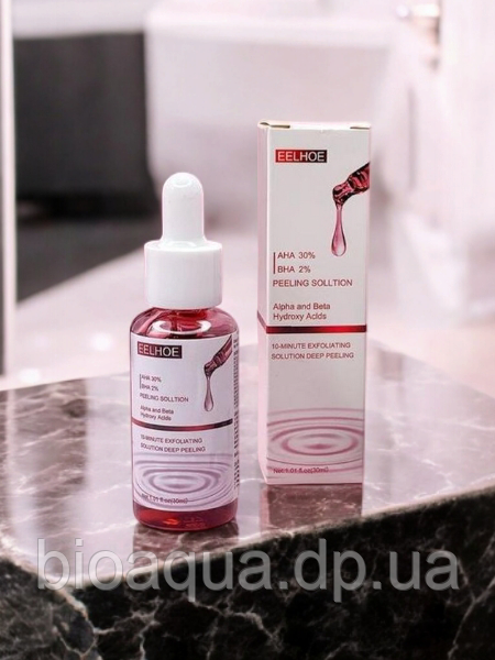 Кіслотний пілінг- сироватка Eelhoe peeling solltion AHA30% + BHA 2%, 30 мл