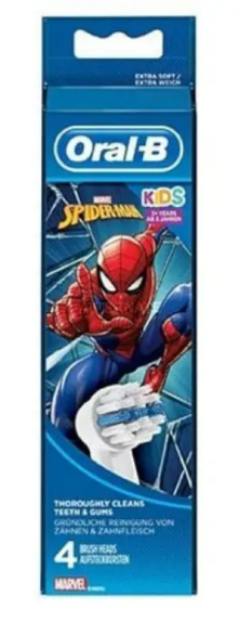 Змінні насадки для зубної щітки Oral-B Kids Spider-Man, 4 шт, фото 1