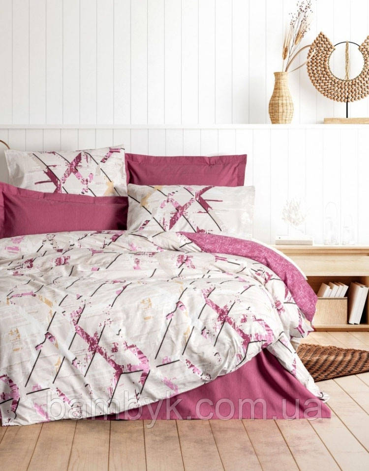 Постільна білизна Cotton Box ранфорс Ranforce бавовняна євро розміру Туреччина "Renata Murdum", фото 1