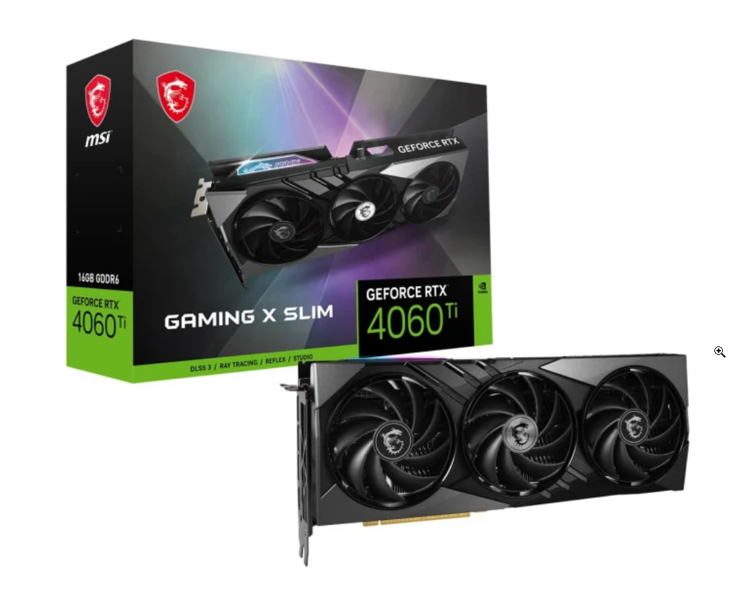 Відеокарта MSI GeForce RTX 4060 Ti Gaming X SLIM 16GB GDDR6 (RTX 4060 Ti GAMING X SLIM 16G)