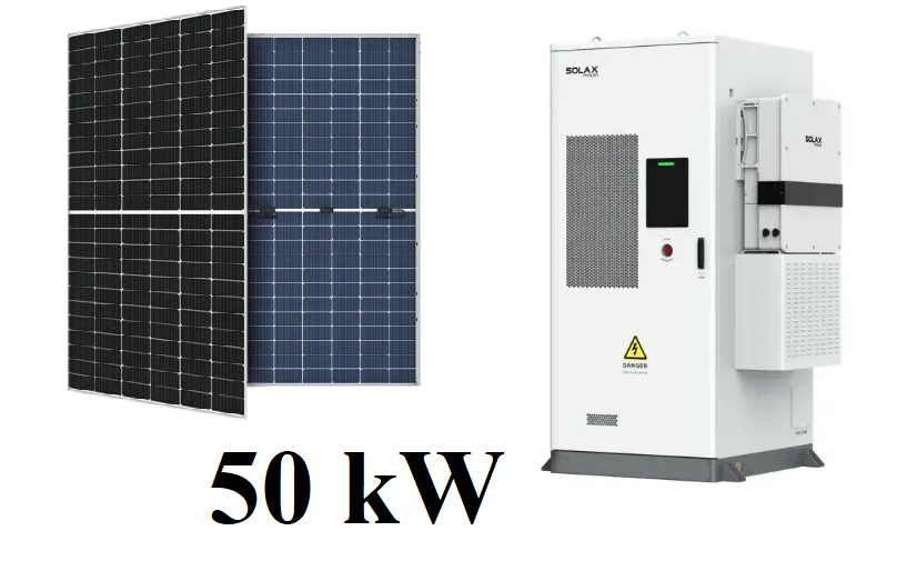 Гібридна сонячна електростанція 50кВт для будинку, фото 1