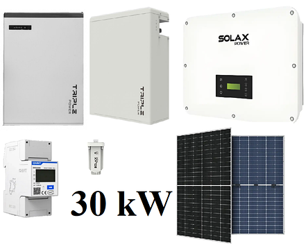 Гібридна сонячна електростанція SOLAX 30 kW під ключ, фото 1