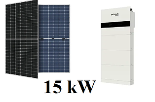 Гібридна сонячна електростанція SOLAX ALL IN ONE 15кВт під ключ