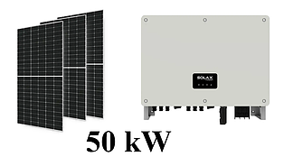 Мережева сонячна електростанція SOLAX 50kW під ключ
