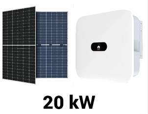 Мережева сонячна електростанція Huawei 20kW під ключ, фото 1