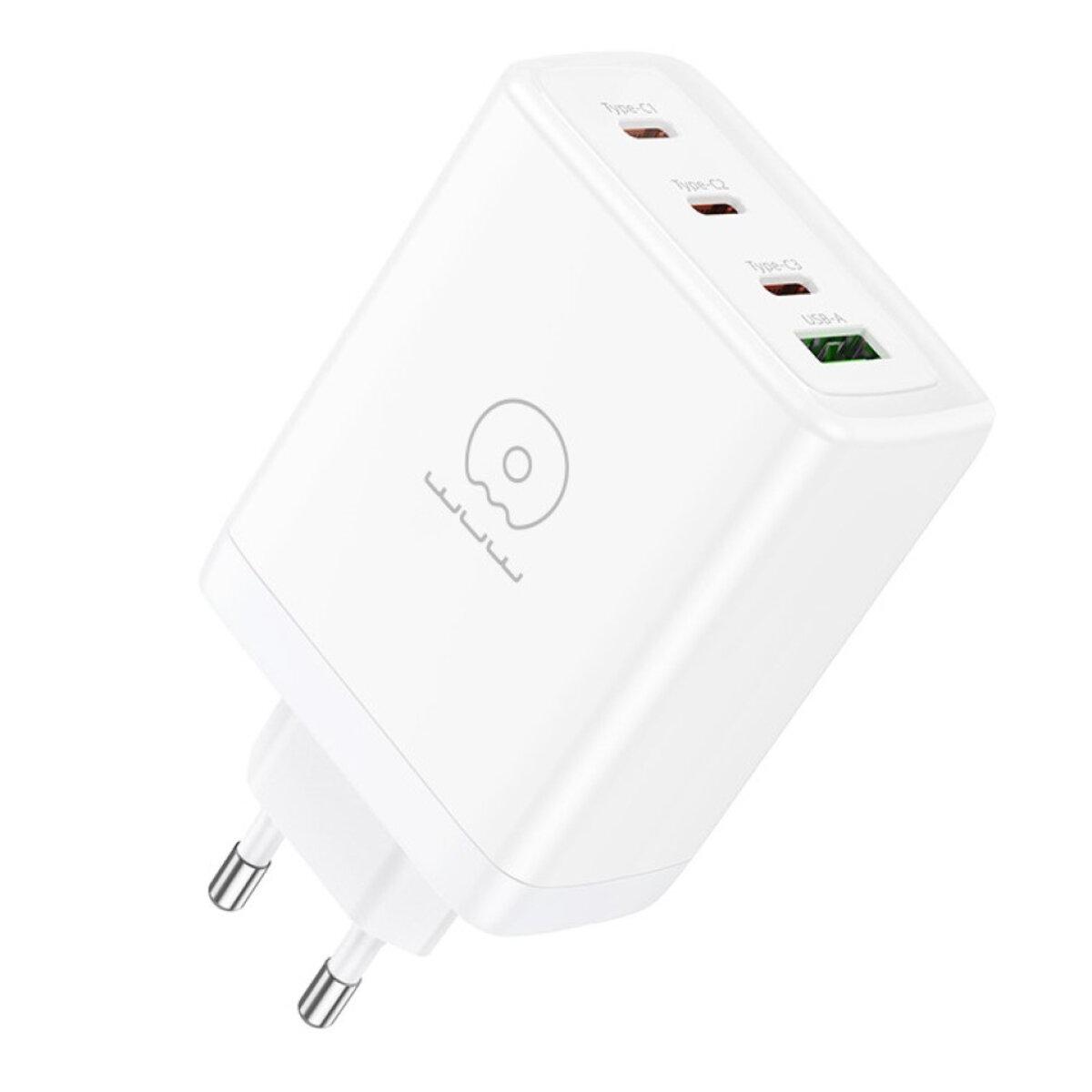 Зарядний пристрій WUW-C158 1USB 3Type-C PD100W white, фото 1