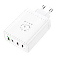 Зарядний пристрій WUW-C158 1USB 3Type-C PD100W white, фото 2