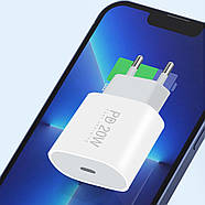 Зарядний пристрій WUW-C178 1Type-C PD20W white, фото 2