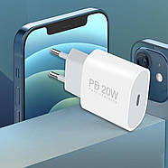 Зарядний пристрій WUW-C178 1Type-C PD20W white, фото 4