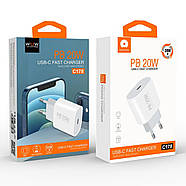 Зарядний пристрій WUW-C178 1Type-C PD20W white, фото 5