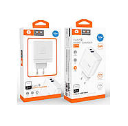 Зарядний пристрій WUW-C175 65W GaN USB A+USB C white, фото 2