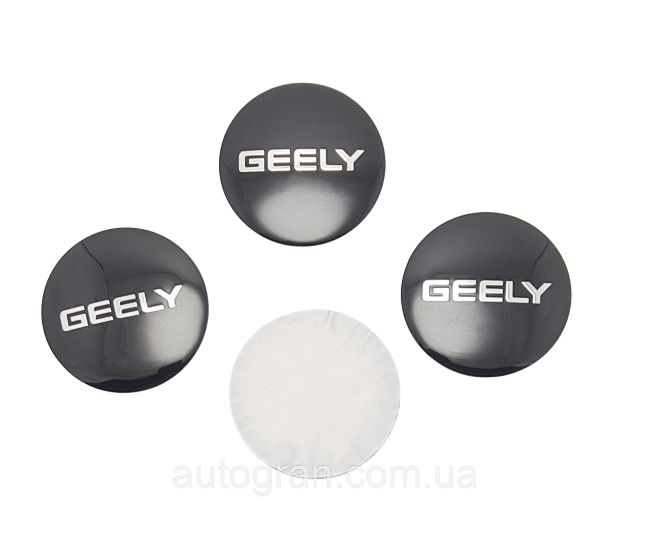 Наклейки на ковпачки литих дисків Geely 56 мм