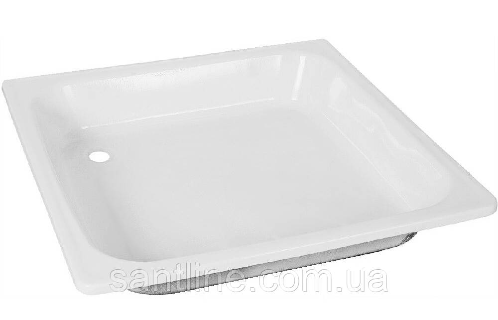 Душовий піддон Rodos 80x80x15 см квадратний низький без ніжок, передньої панелі, фото 1