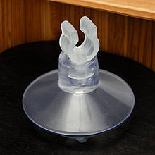 Силіконова присоска із пластиковим ріжком діаметром 6 мм