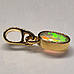 Кулон із природним ефіопським опалом в ограні овал срібло з позолотою, природний камінь схвалений гемологом, фото 9