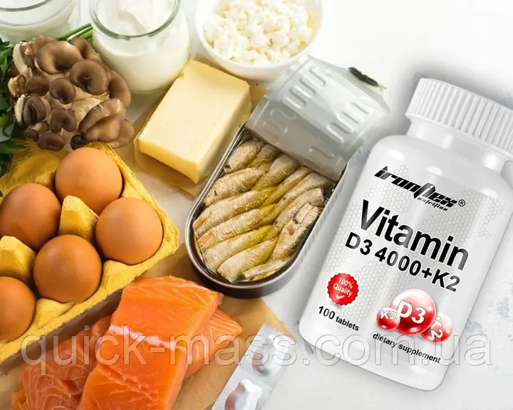 Вітамін D3+K2 IronFlex Vitamin D3+K2 100 tabs