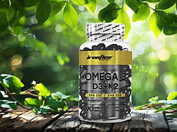 Комплекс Омега-3 + Вітамін Д3 + К2 IronFlex Omega-3 D3+K2 90 caps