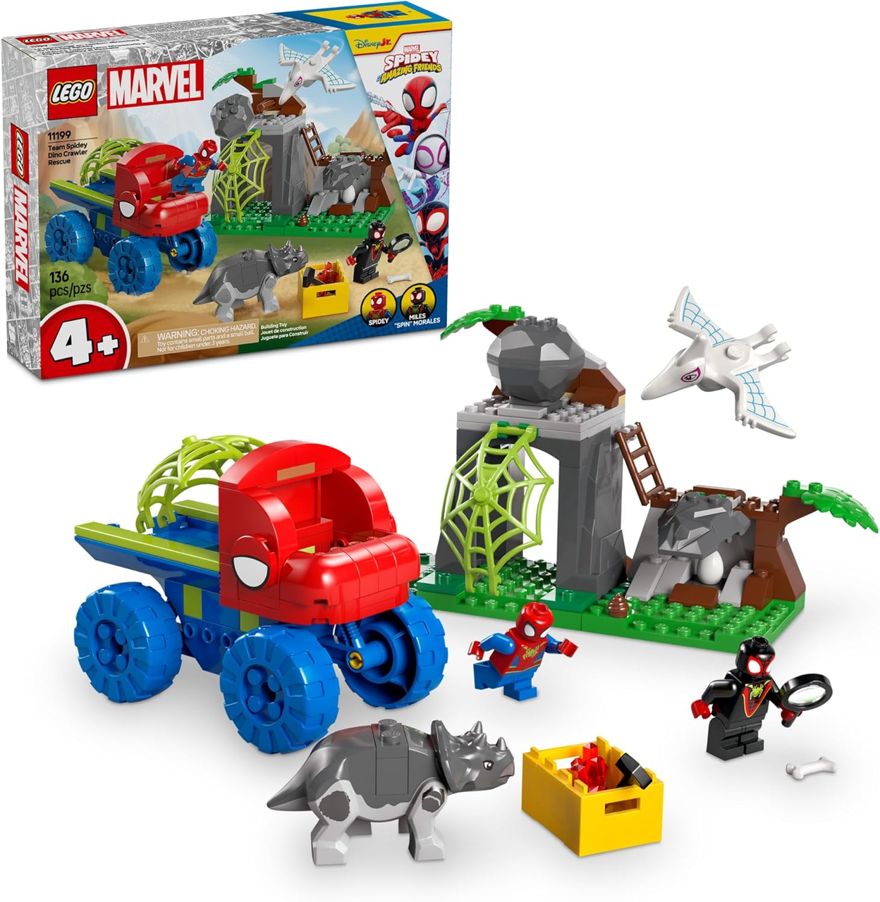 Лего Марвел Динозаврячий рятувальний транспорт команди ПавукаLego Marvel Super Heroes 11199