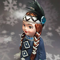 Скляна ялинкова іграшка індианка із серії діти світу Snegka Poland, фото 2