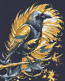 Алмазна мозаїка/вишивка Гордий ворон 40*50 см Орігамі OD 3421