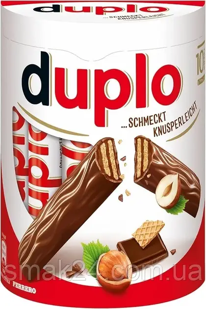 Шоколадний батончик з шоколадно - горіховою начинкою Ferrero Duplo (10штх18.2г) 182г Німеччина