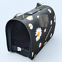 Сумка переноска для кота з вентиляцією, 27x44x18 см, Чорний (M)