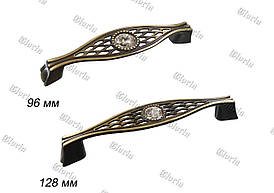 Ручки з кристалами Gazel бронза