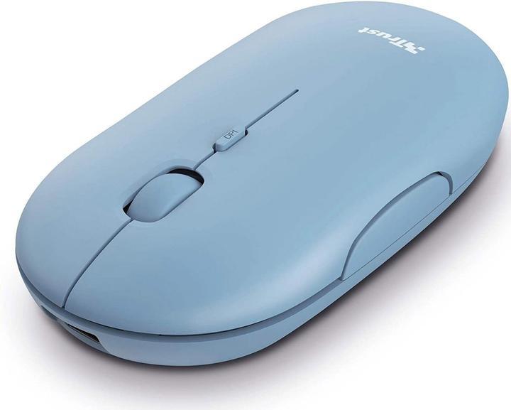 Комп'ютерна миша бездротова Trust Puck, USB, Bluetooth, оптична, 1600 dpi, 4 кнопки, Blue, фото 1