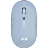 Комп'ютерна миша бездротова Trust Puck, USB, Bluetooth, оптична, 1600 dpi, 4 кнопки, Blue, фото 2
