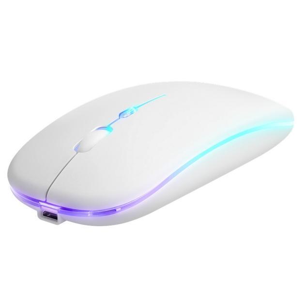 Комп'ютерна миша бездротова Defender Touch MM-997, 2.4+BT, RGB підсвічування, 500mAh, White