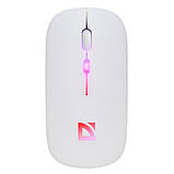 Комп'ютерна миша бездротова Defender Touch MM-997, 2.4+BT, RGB підсвічування, 500mAh, White, фото 4