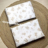 Захист суцільні бортики бампер на 4 сторони в дитяче ліжечко 120*60 см на завязочках висота 37 см, фото 3