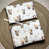 Захист суцільні бортики бампер на 4 сторони в дитяче ліжечко 120*60 см на завязочках висота 37 см, фото 5