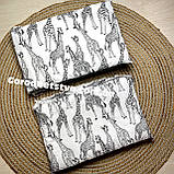 Захист суцільні бортики бампер на 4 сторони в дитяче ліжечко 120*60 см на завязочках висота 37 см, фото 6