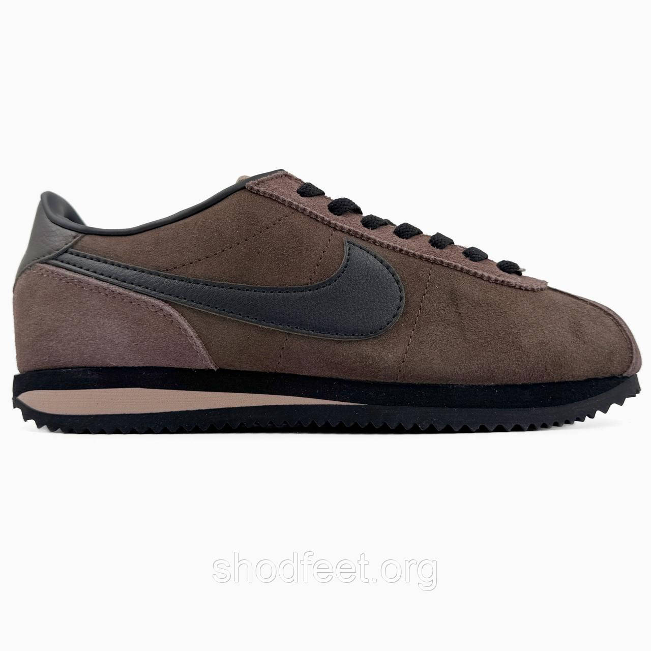 Кросівки чоловічі Nike Cortez Brown Black, фото 1