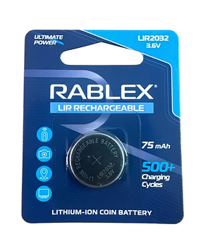 Акум.Rablex  CR2032 3.6 V  75mAh  blister card/1 pcs/24/