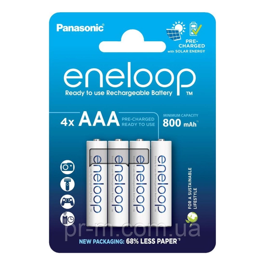 Батарейка акумулятор Panasonic Eneloop HR3 ААА 800mAh (ціна за 4шт/бл)